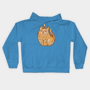 Cartoon Chibi Mushroom Cat Art Kids Hoodie